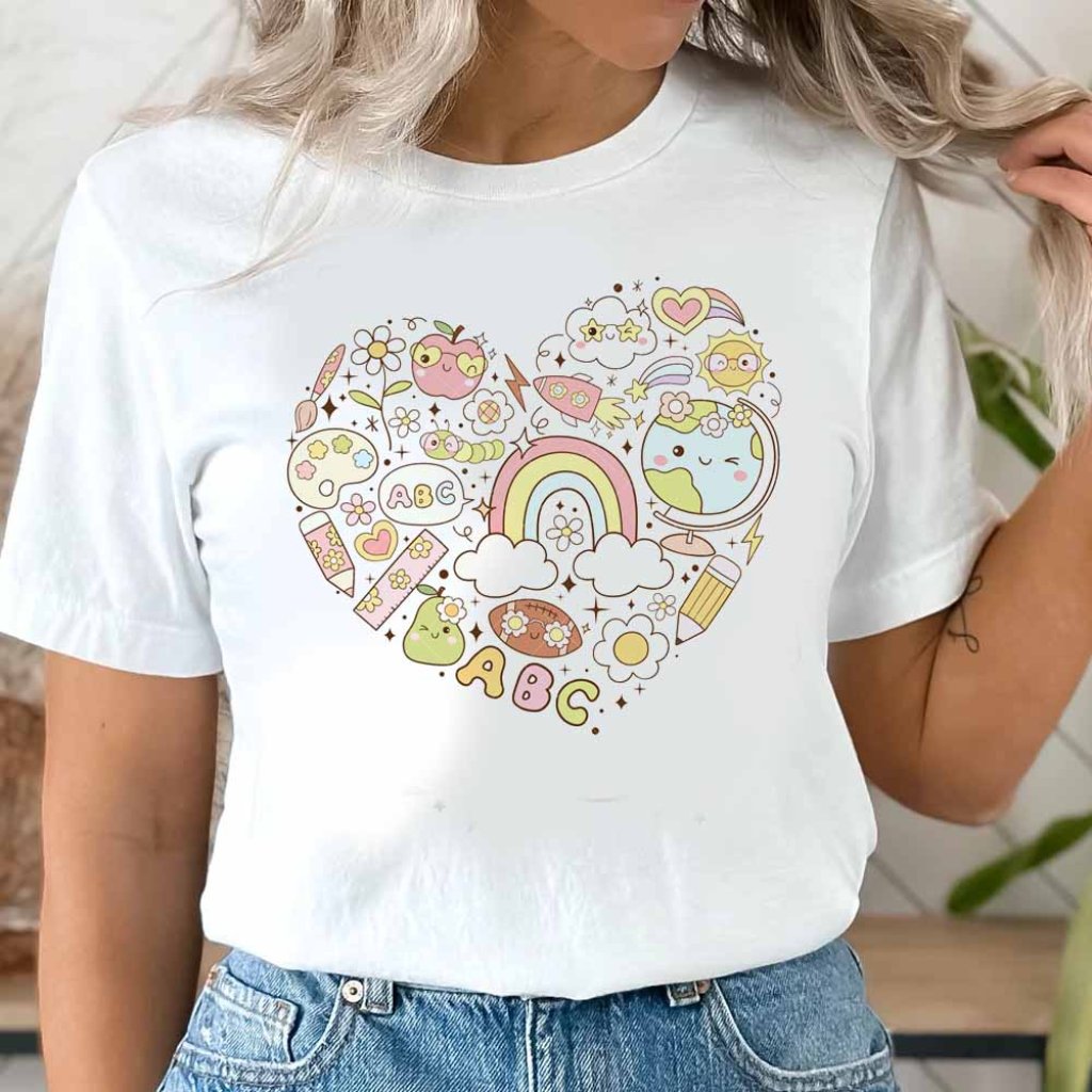 Doodle Teacher Heart Groovy Teacher Teacher
